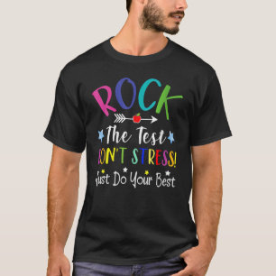 Camiseta Rock The Test Pre-K Estudiantes De Preescolar Test