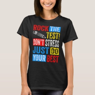 Camiseta Rock The Test Retro Vintage Test Day Teacher 1