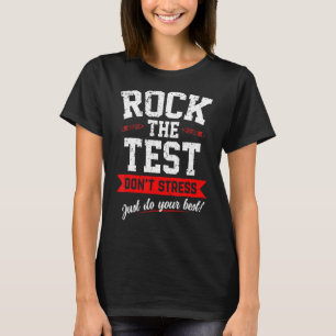 Camiseta Rock The Test Retro Vintage Test Day Teacher Wo