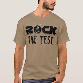 Camiseta Rock The Test skeleton hand lápiz Testing Day