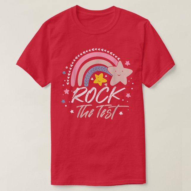 Camiseta Rock The Test Teachagement Funny Motivati (Diseño del anverso)