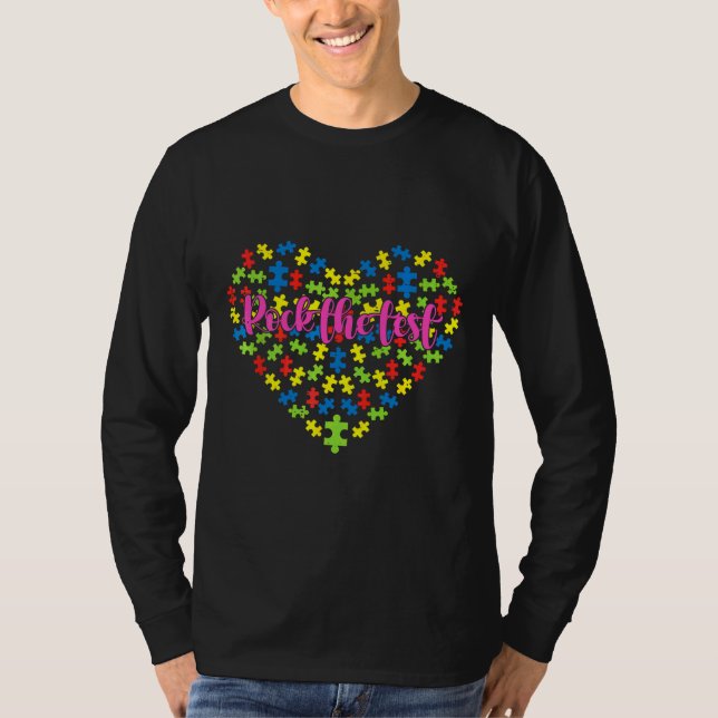 Camiseta Rock The Test Teacher Test Day Autism Awareness Te (Anverso)