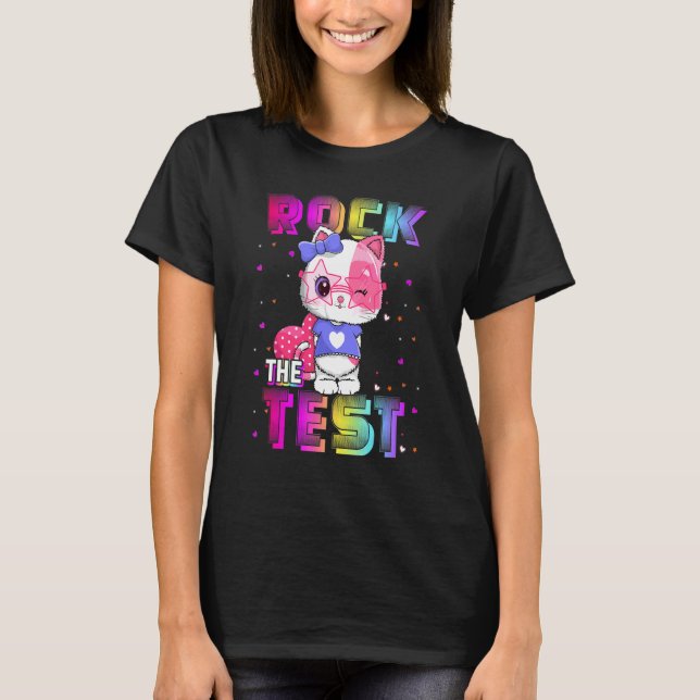 Camiseta Rock The Test Teacher Test Day Test Day Testing Da (Anverso)