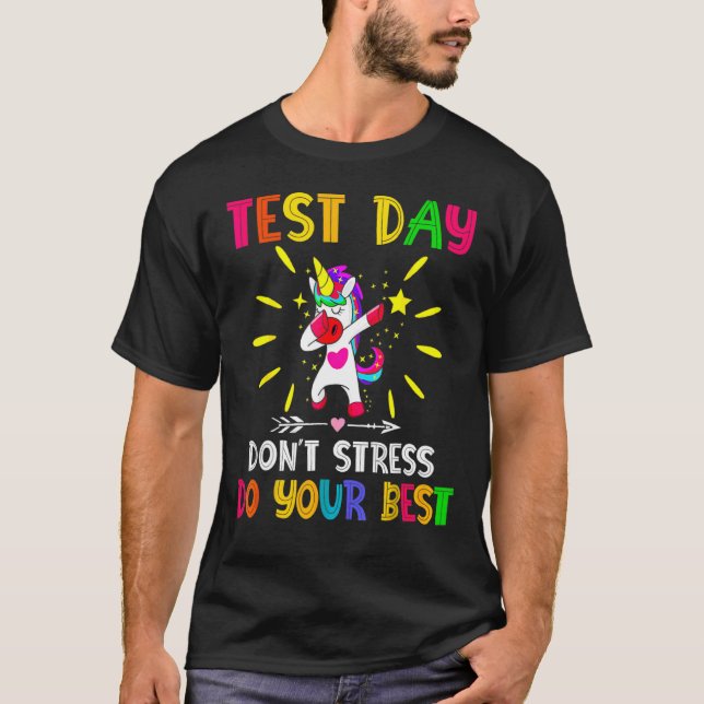 Camiseta Rock The Test Teacher Test Day Test Day Testing Da (Anverso)