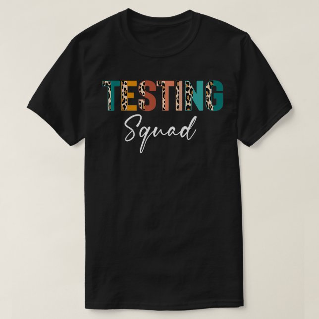 Camiseta Rock The Test Teacher Test Day Test Squad Leopa (Diseño del anverso)