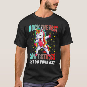 Camiseta Rock The Test Teacher Test Day Testing Dabbing Un