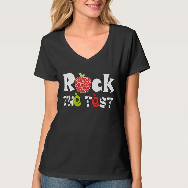 Camiseta Rock The Test Teacher Testing Day Test Day (Anverso)
