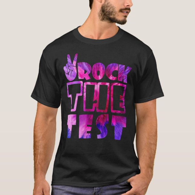 Camiseta Rock The Test Testing Day Profesores Motivational  (Anverso)