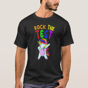 Camiseta Rock The Test Unicorn Teacher Testing Day St