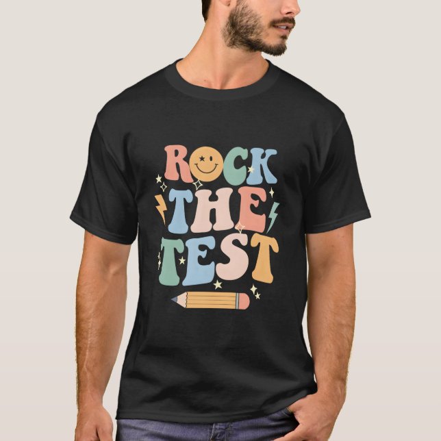 Camiseta Rock The Testing Day Test Motivational Teacher Stu (Anverso)