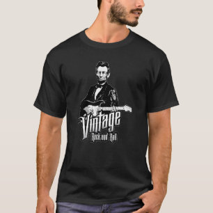 Camiseta Rock Vintage De Abe Lincoln Y Música De Guitarra R