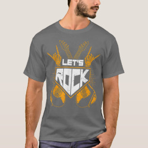 Camiseta Rock Vintge Electric Guitar Player Bass Guita