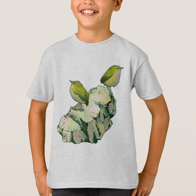 Camiseta Rock Wren birds Nueva Zelanda (Anverso)