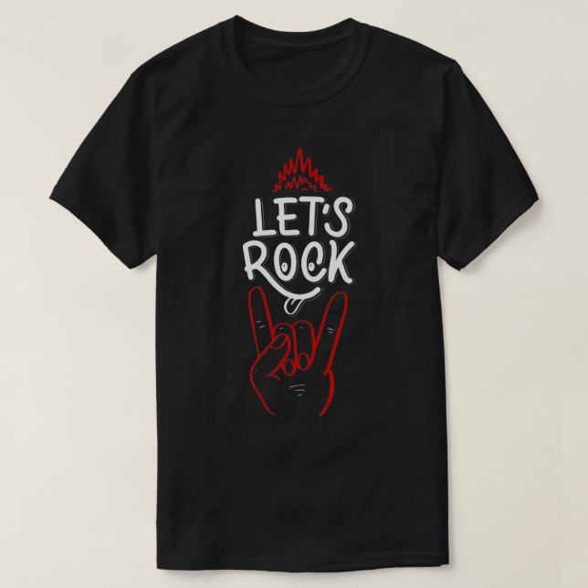 Camiseta Rock y larga vida al rock and Roll (Diseño del anverso)