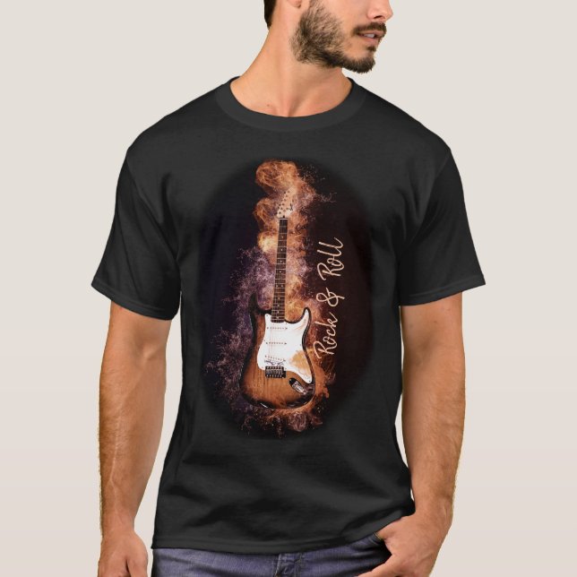 Camiseta Rock y Roll Electric Guitar Rock and Roll (Anverso)