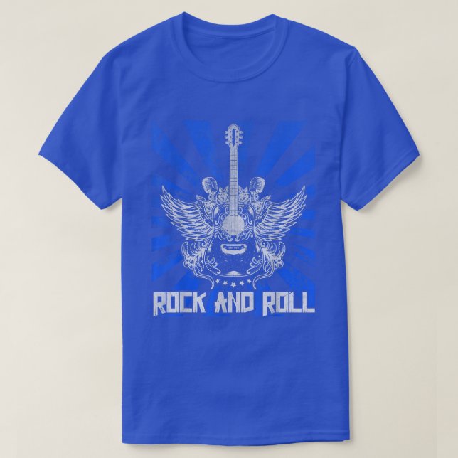 Camiseta Rock y Roll Guitarista 1507 (Diseño del anverso)