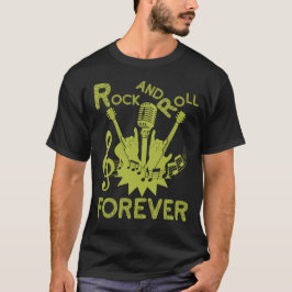 Camiseta Rock y Roll para siempre, divertida roca de los 80