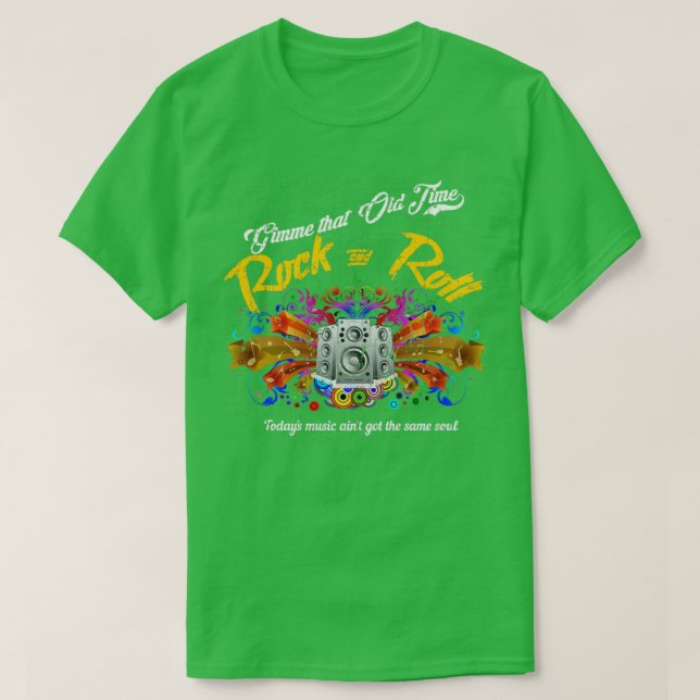 Camiseta Rock y Rollo del Viejo Tiempo (Diseño del anverso)