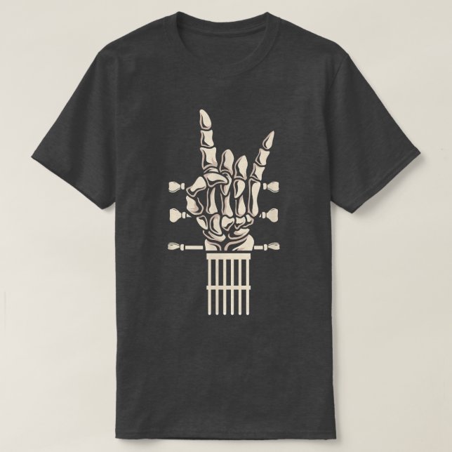 Camiseta Rock Y Skeleton Guit (Diseño del anverso)
