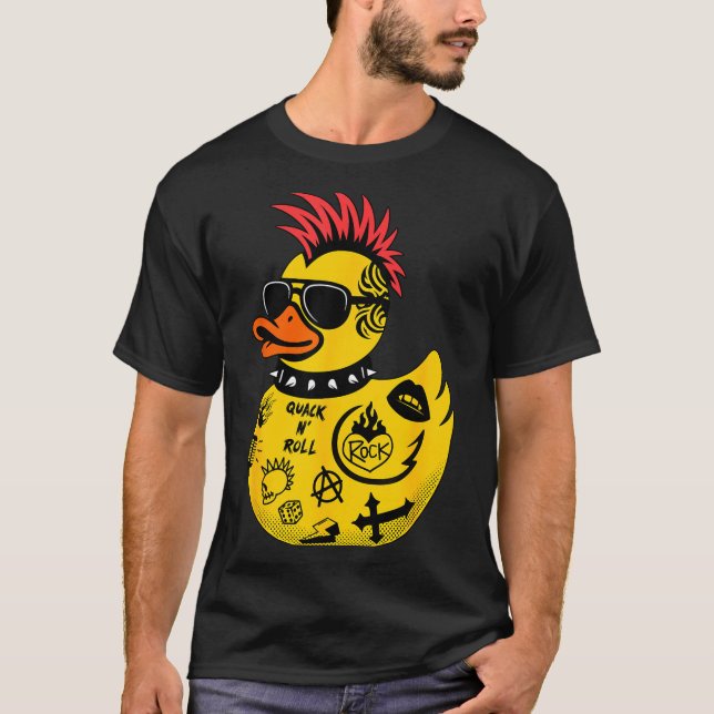 Camiseta Rock Yellow Rubber Duck Men Women Kids Funny Duck  (Anverso)
