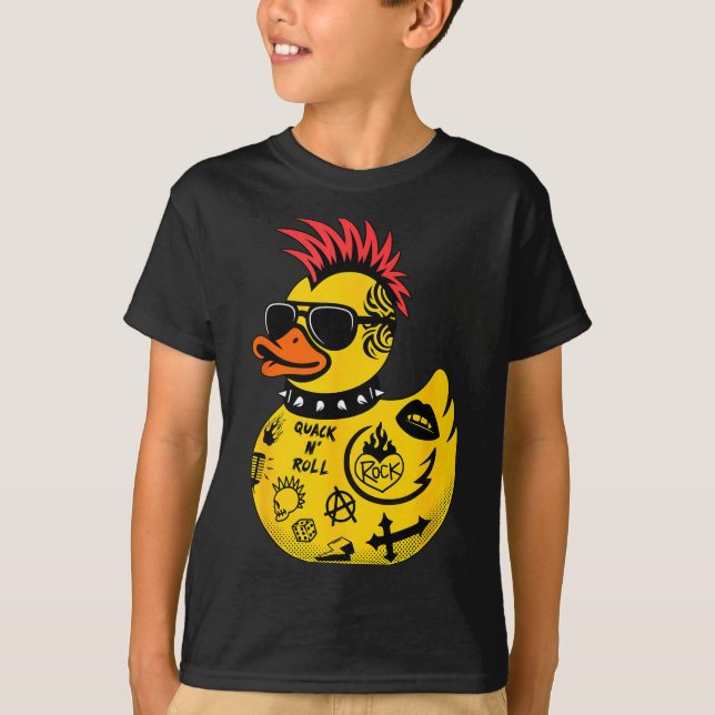 Camiseta Rock Yellow Rubber Duck Men Women Kids Funny Duck  (Anverso)