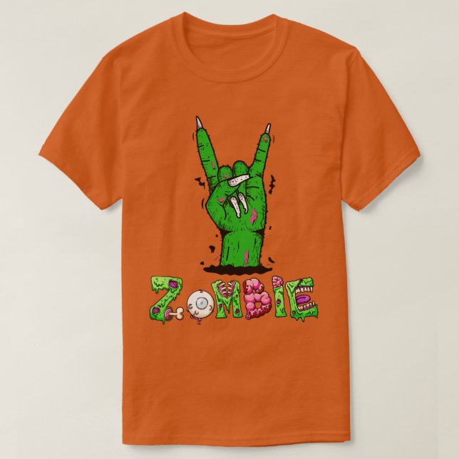 Camiseta Rock zombi (Diseño del anverso)