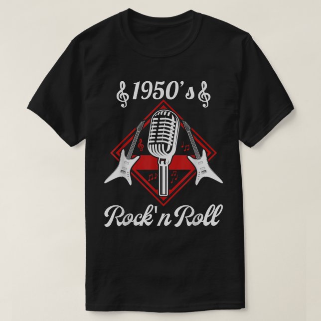 Camiseta Rockabilly 50s Rock and Roll Music (Diseño del anverso)