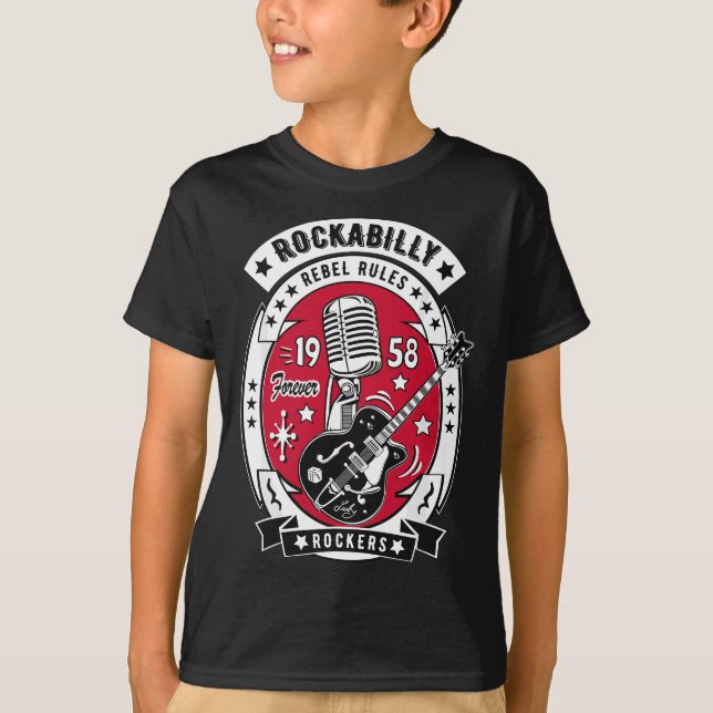 Camiseta Rockabilly Gu de los años 50 (Anverso)