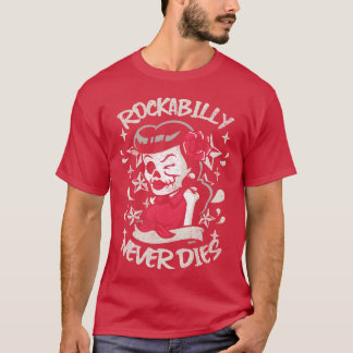 Camiseta Rockabilly Never Dies Pinup vintage