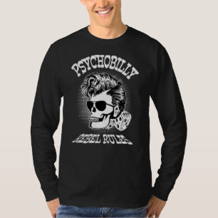 Camiseta Rockabilly Skull Clothing Rockobilly Rocker Rock