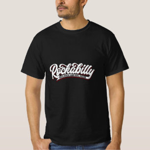 Camiseta Rockabilly Wild Rock N Roll - Typo - neg