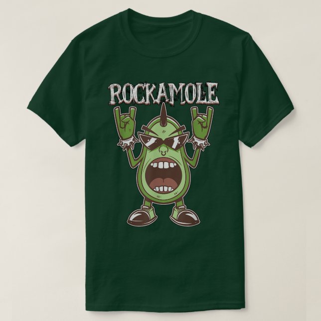 Camiseta Rockamole Aguacate Rock n Roll (Diseño del anverso)