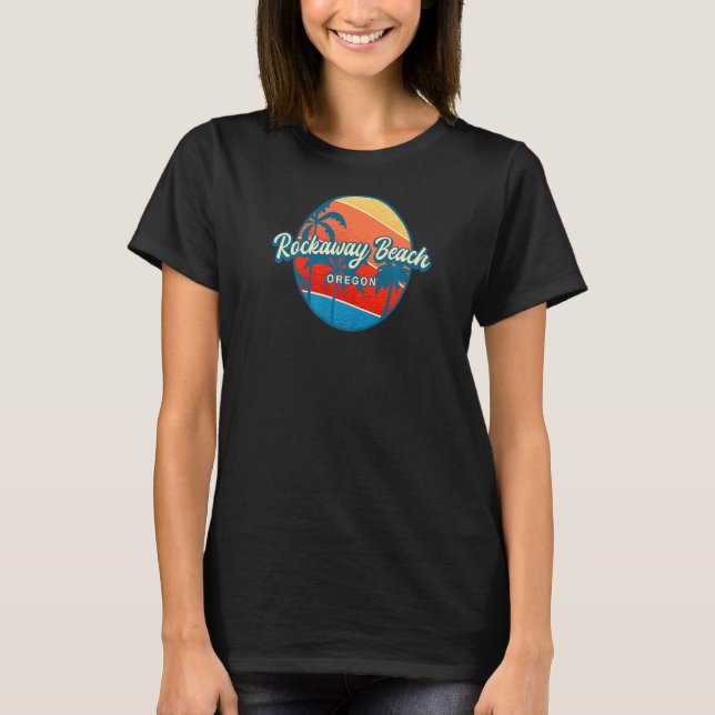 Camiseta Rockaway Beach Oregon Summer O Tropical Daddy Tra (Anverso)