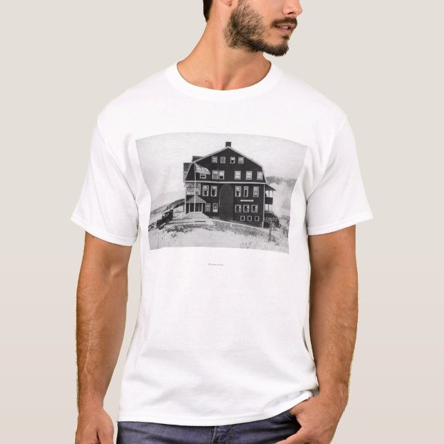 Camiseta Rockaway, fotografía del hotel de Lytle del lago (Anverso)