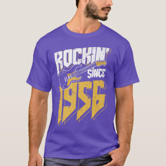 Camiseta Rockeando Desde 1956 Fan de Música Rock Vintage Cu