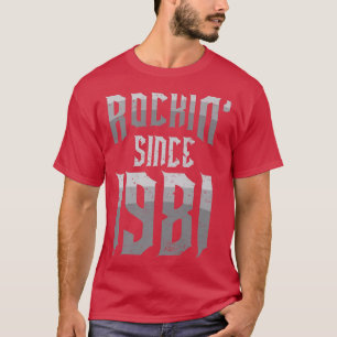 Camiseta Rockeando Desde 1981 Fanático de la Música Rock Vi