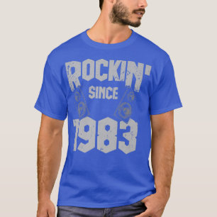 Camiseta Rockeando Desde 1983 Fanático de la Música Rock Vi