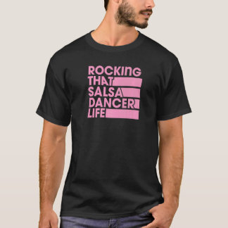 Camiseta Rockear que la bailarina de Salsa Estilo Retro Vin