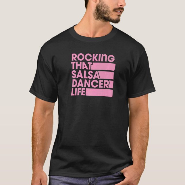 Camiseta Rockear que la bailarina de Salsa Estilo Retro Vin (Anverso)