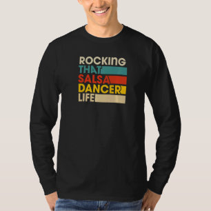 Camiseta Rockear que la bailarina de Salsa Estilo Retro Vin