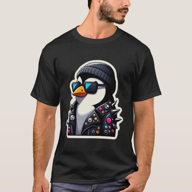 CAMISETA ROCKER DE PUNK DE PENGUIN 9 (Anverso)