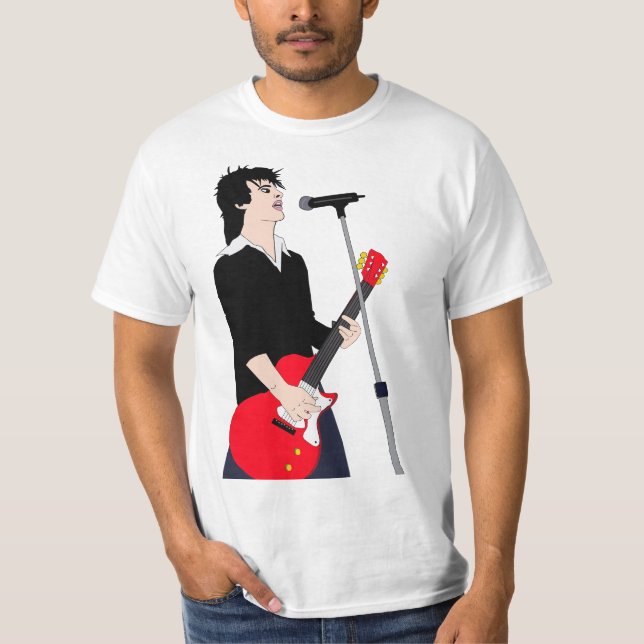 Camiseta Rocker Guy Guitar Player Music Art (Anverso)