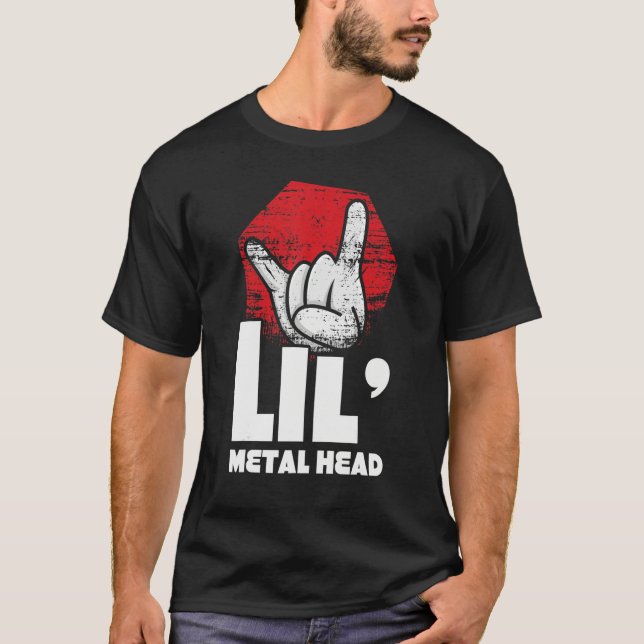 Camiseta Rocker Hand Metal Sign Rock Music Lover Little Met (Anverso)