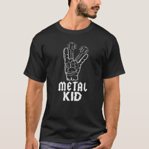 Camiseta Rocker Hand Rótulo Música Metalizado Amo Guitarra