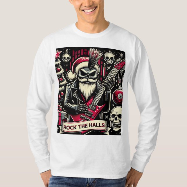 Camiseta Rocker padre navidad  (Anverso)