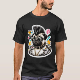 Camiseta ROCKER-PUG 2 DE punk