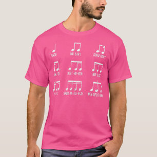 Camiseta Rocker rock and roll Piano Drummer Note Classic Co