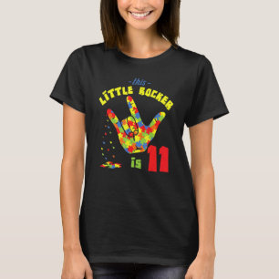 Camiseta Rocker Rock Edad 11 Años Rompecabezas de Cumpleaño