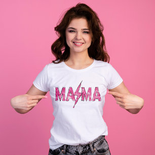 Camiseta Rocker rosa Mama Shirt