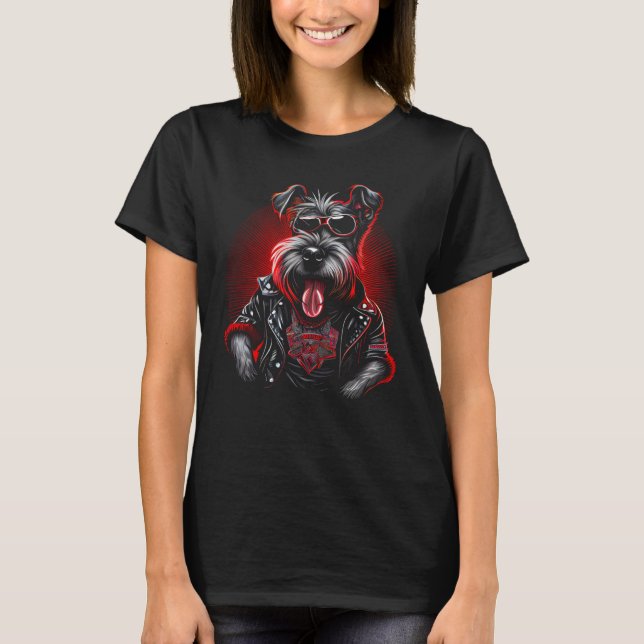 Camiseta Rocker Schnauzer en miniatura (Anverso)